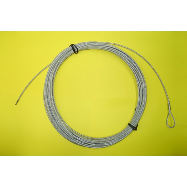 PVC coated steel rope with 1 loop