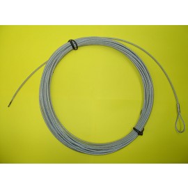 PVC coated steel rope with 1 loop